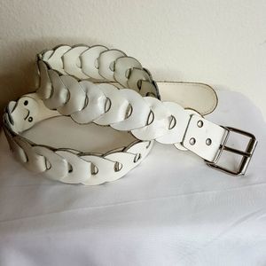Unbranded Womens White and silver belt 36"